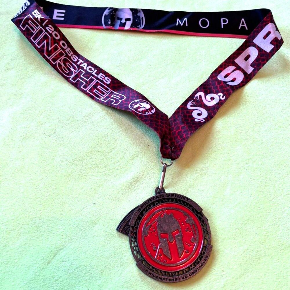 2024 Spartan Sprint Finisher Medal w/ Delta Wedge & Original Ribbon 5K